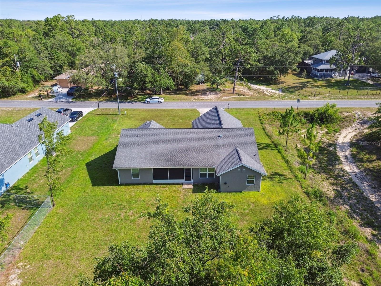 Aerial View of Rear Elevation
