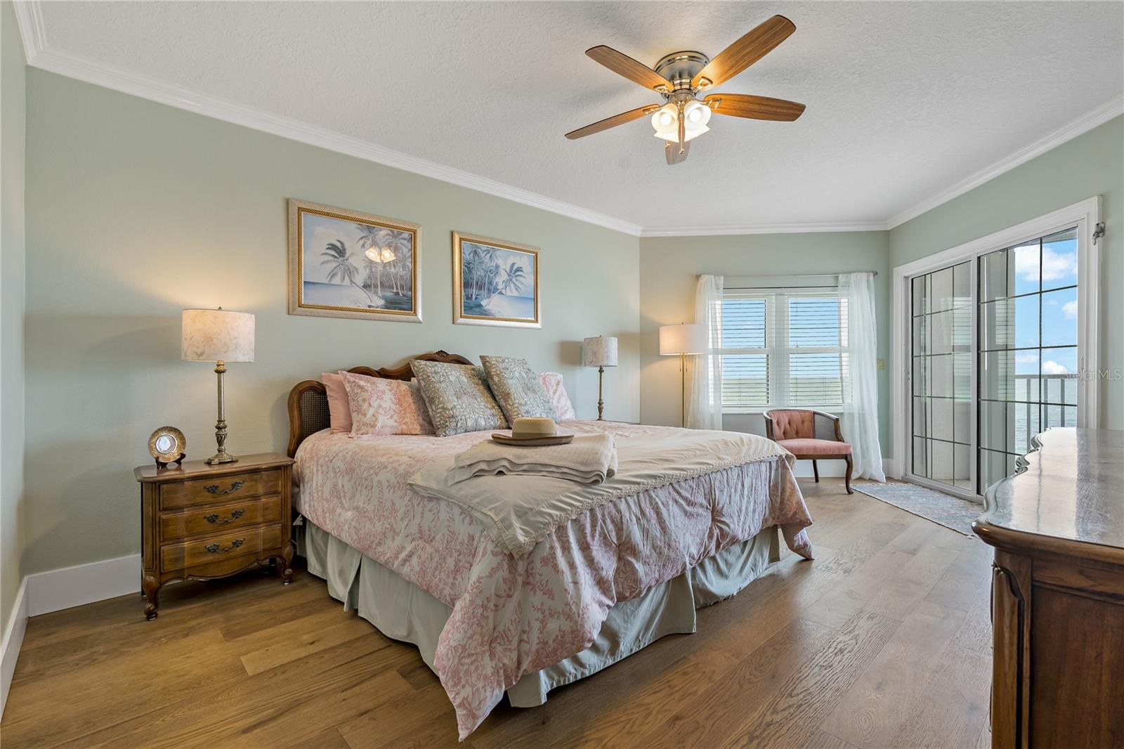 Primary Bedroom with view to Patio