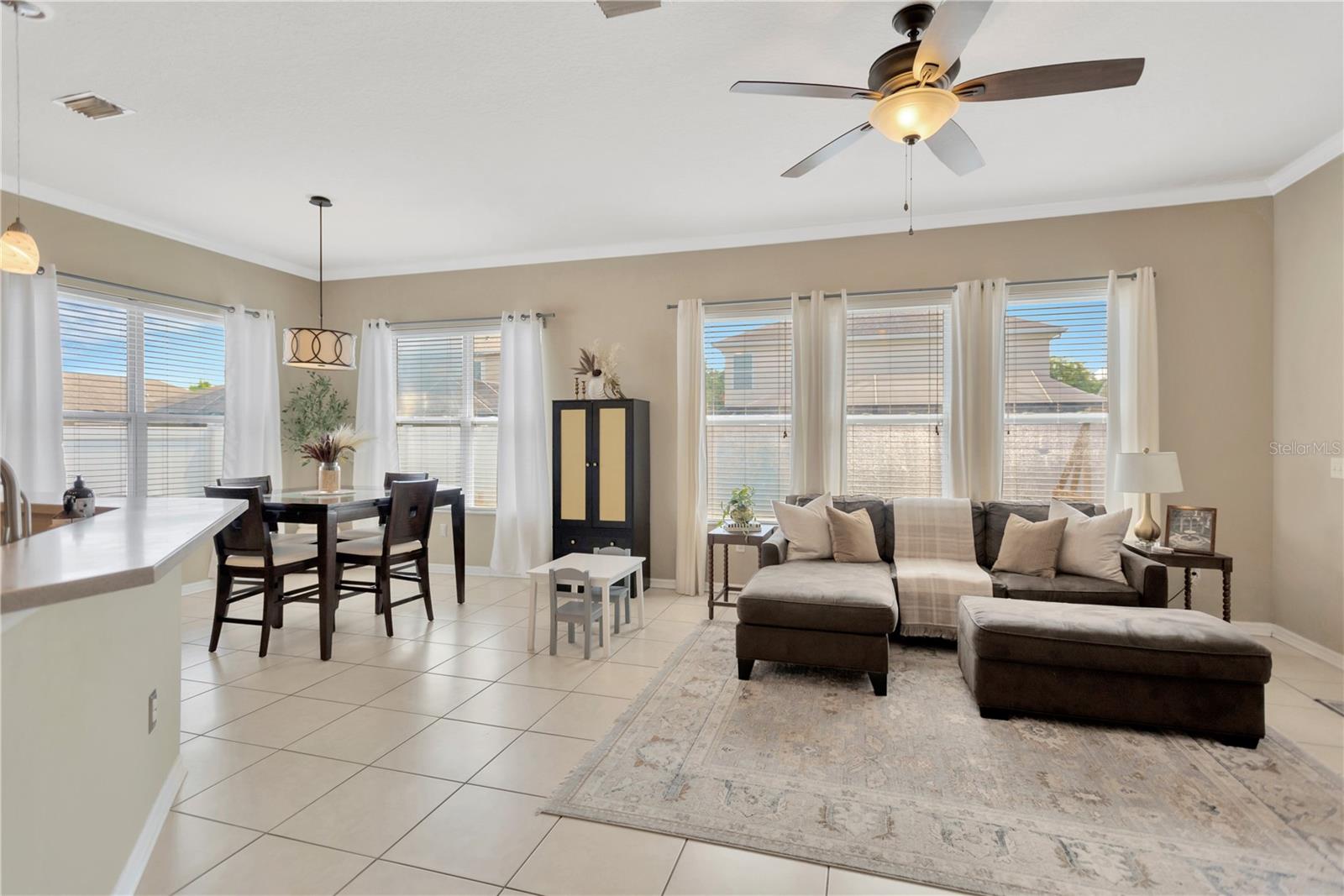 View of this spacious great room space.