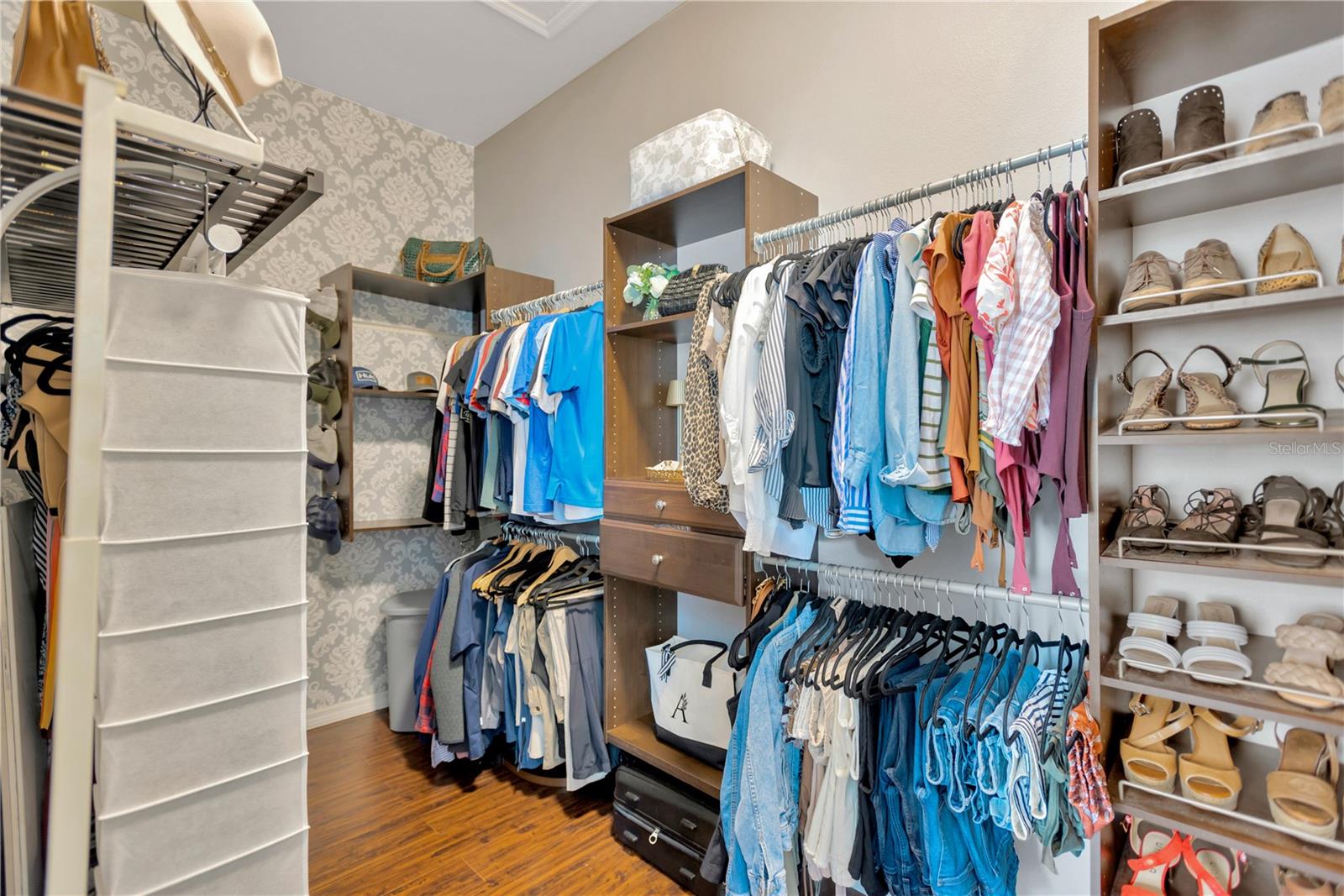 Beautiful walk-in closet.