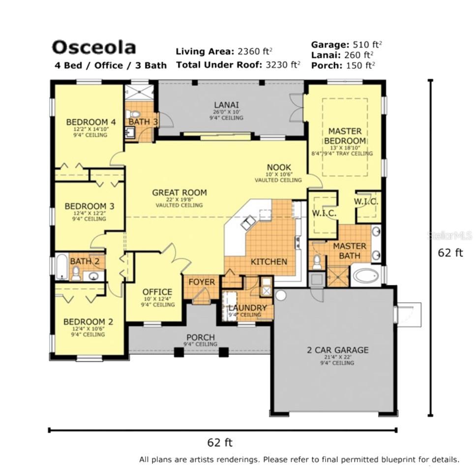 FLOORPLAN OF POSSIBLE 4BD|Office|3BTH Home