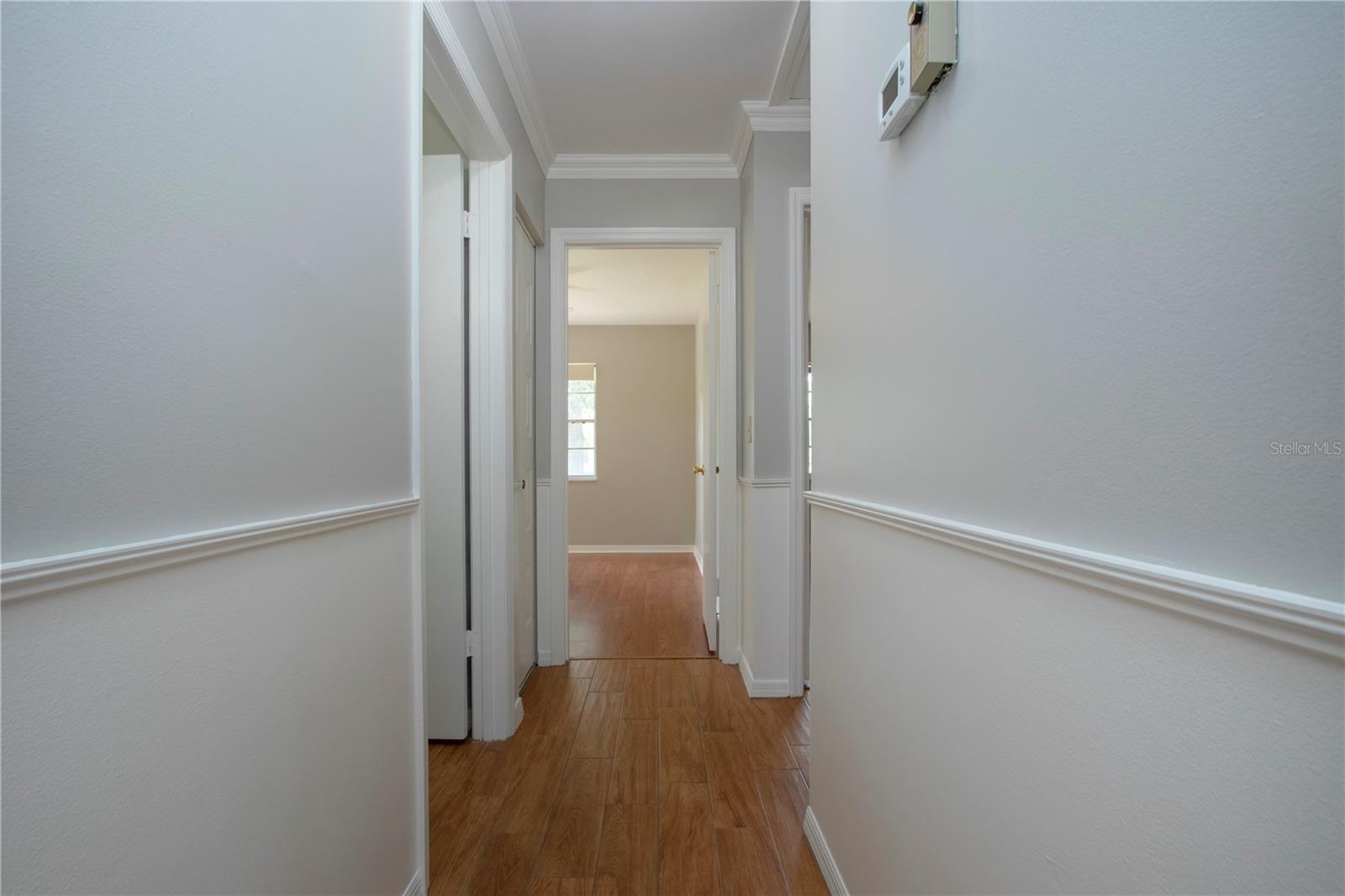 Hallway to bedrooms and bathrooms