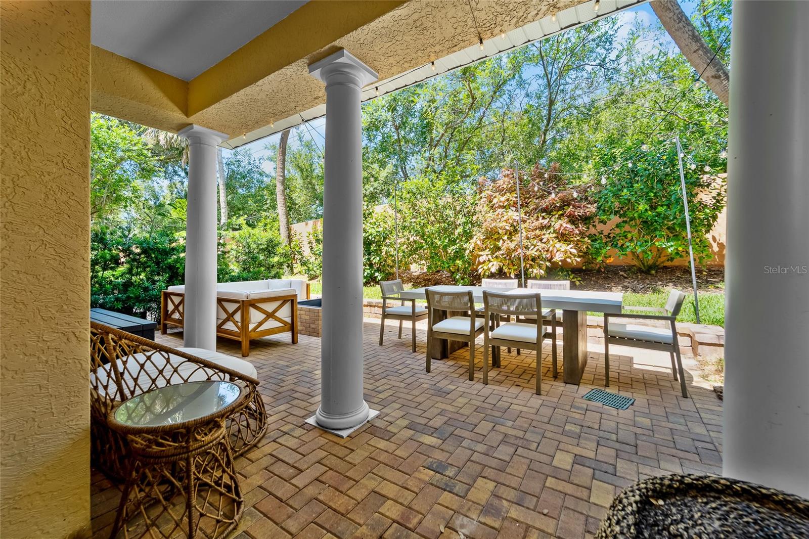 Covered back patio.