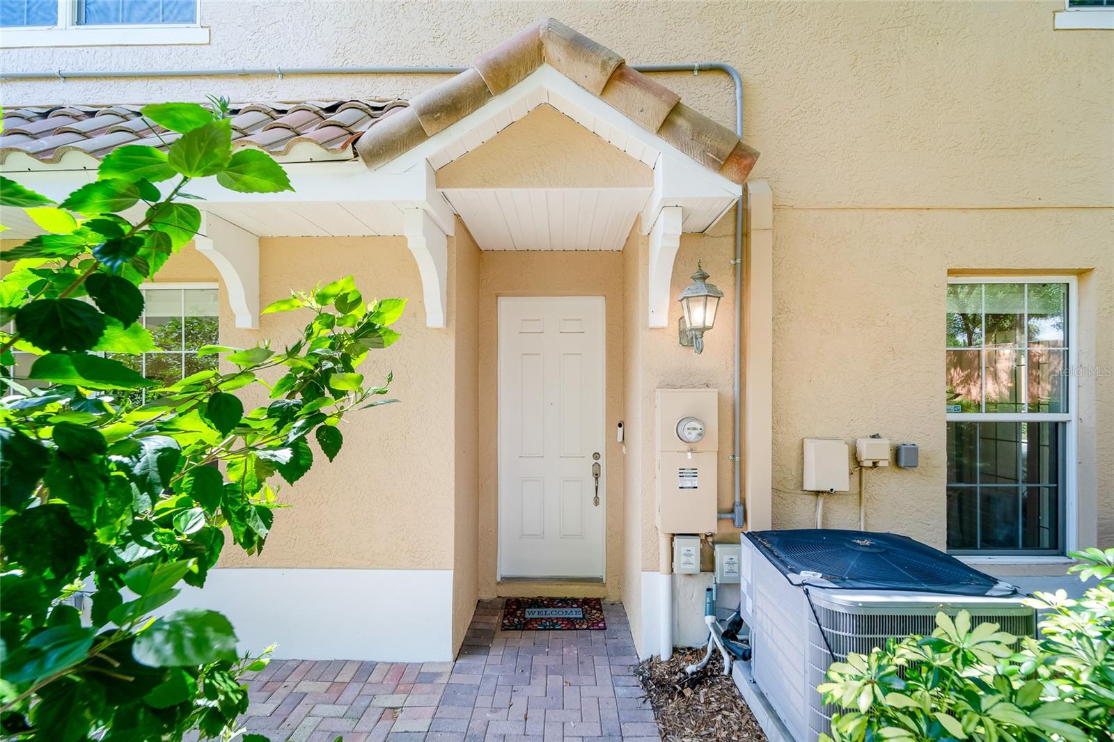 Private entryway on the side.