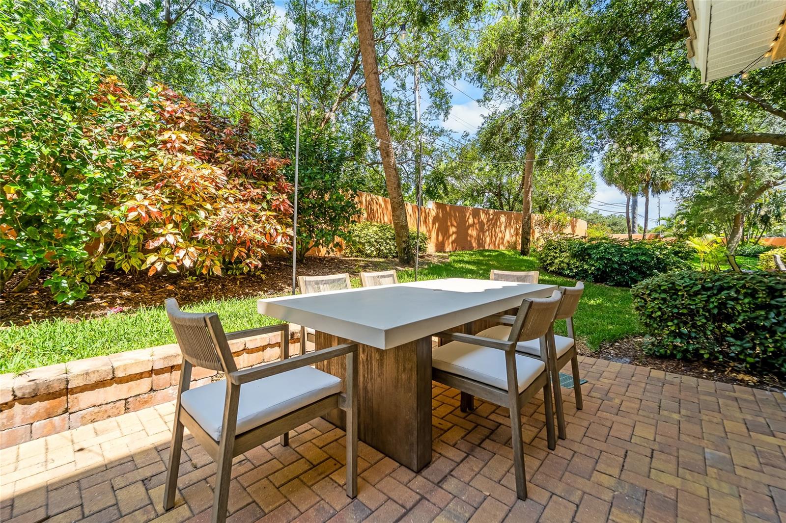 Enjoy outdoor dining.