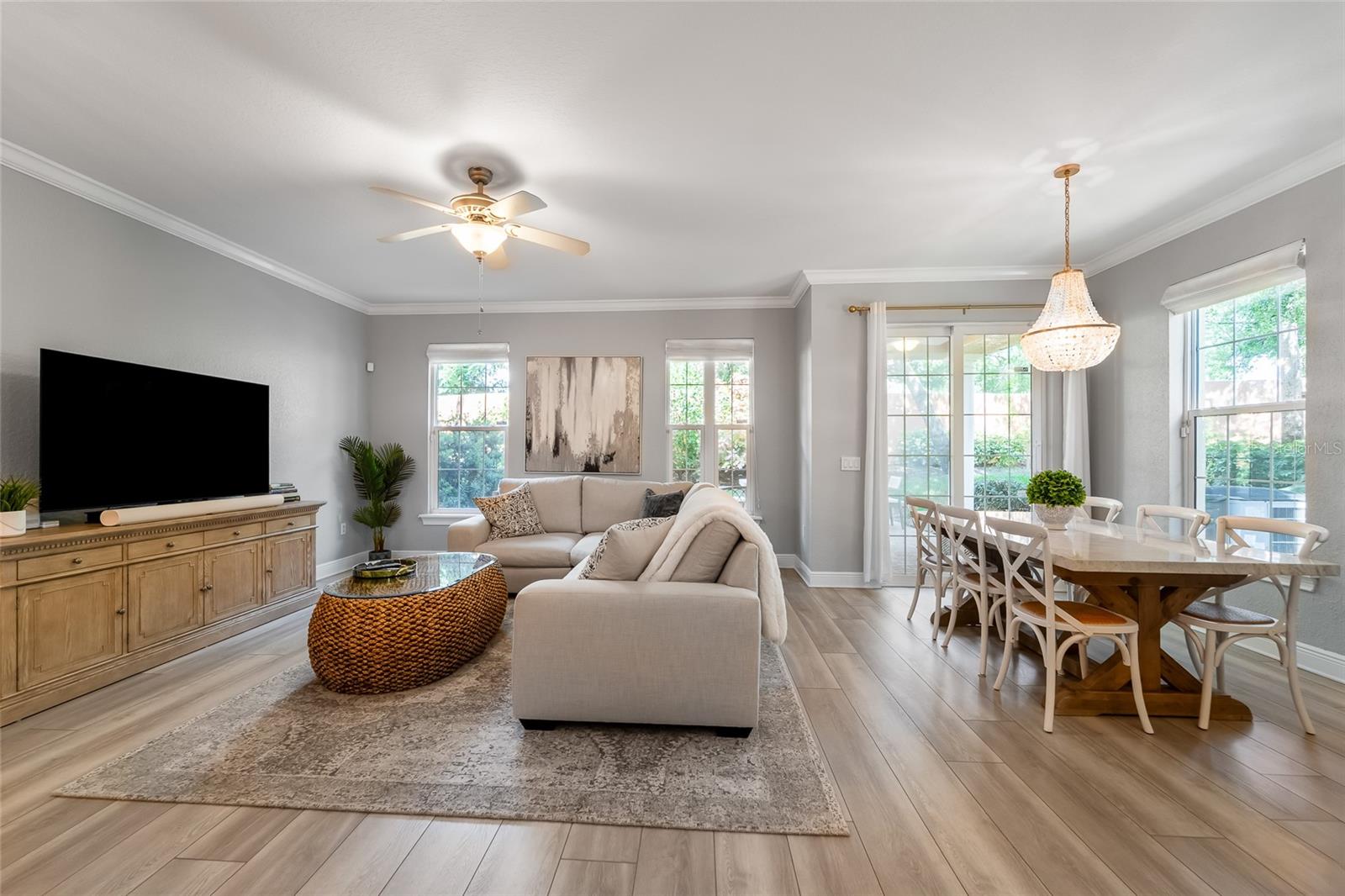 Family room from the kitchen.