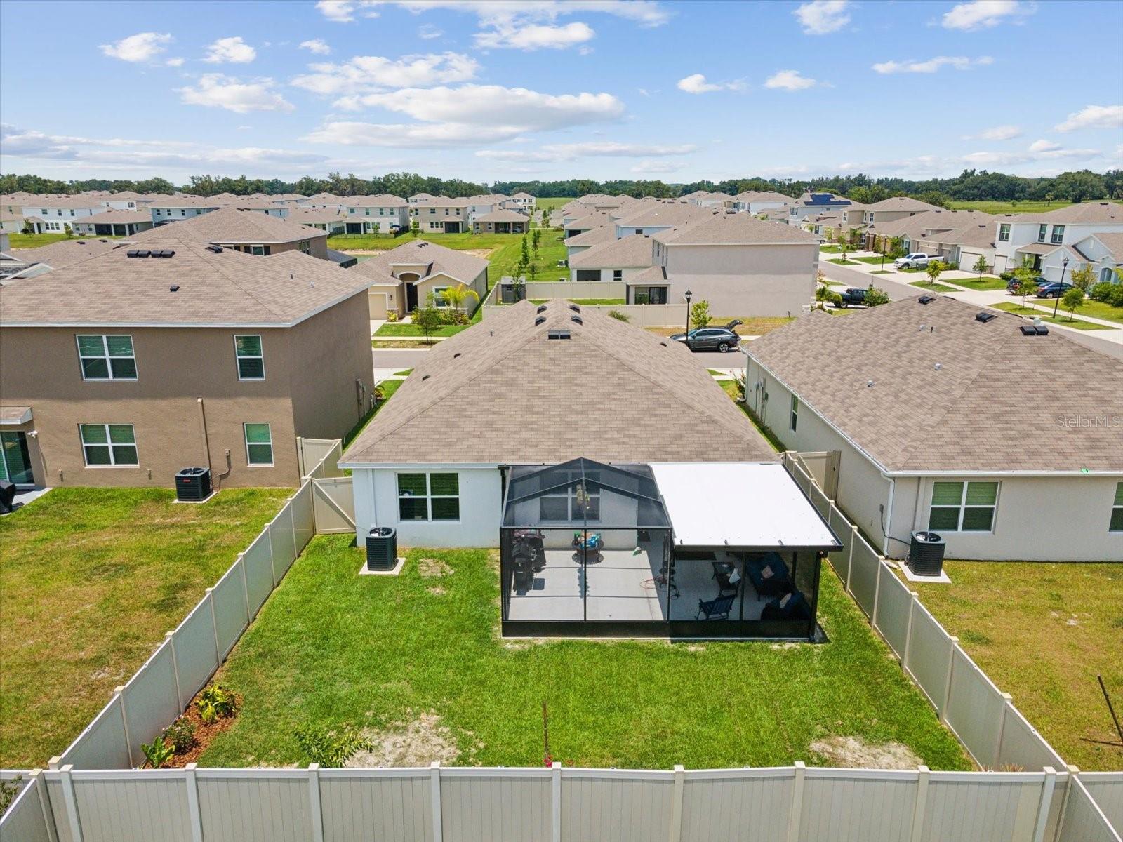Aerial View of Backyard