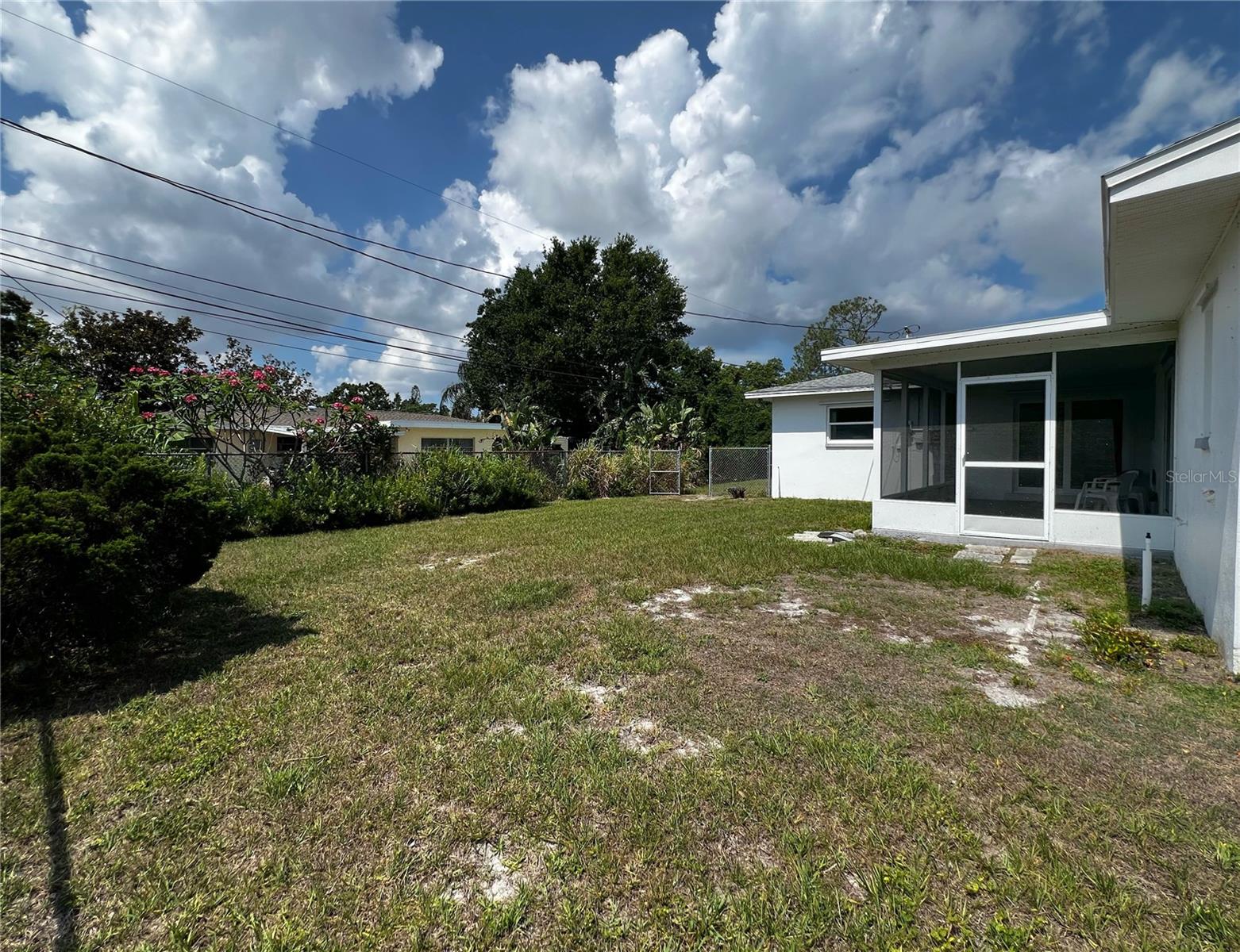 Another view of the backyard.