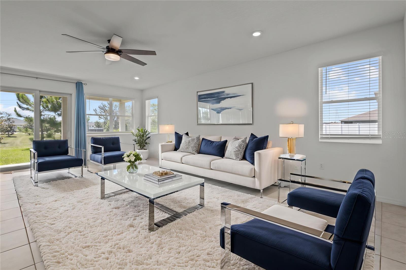 OPEN CONCEPT LIVING AREA. - VIRTUALLY STAGED