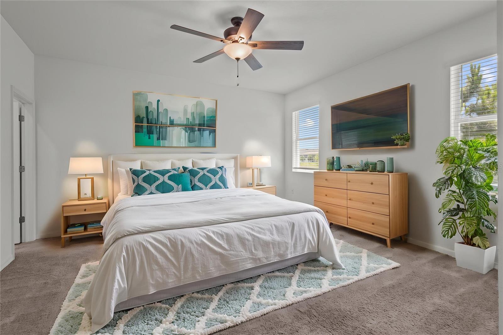 PRIMARY BEDROOM  - VIRTUALLY STAGED IMAGE -