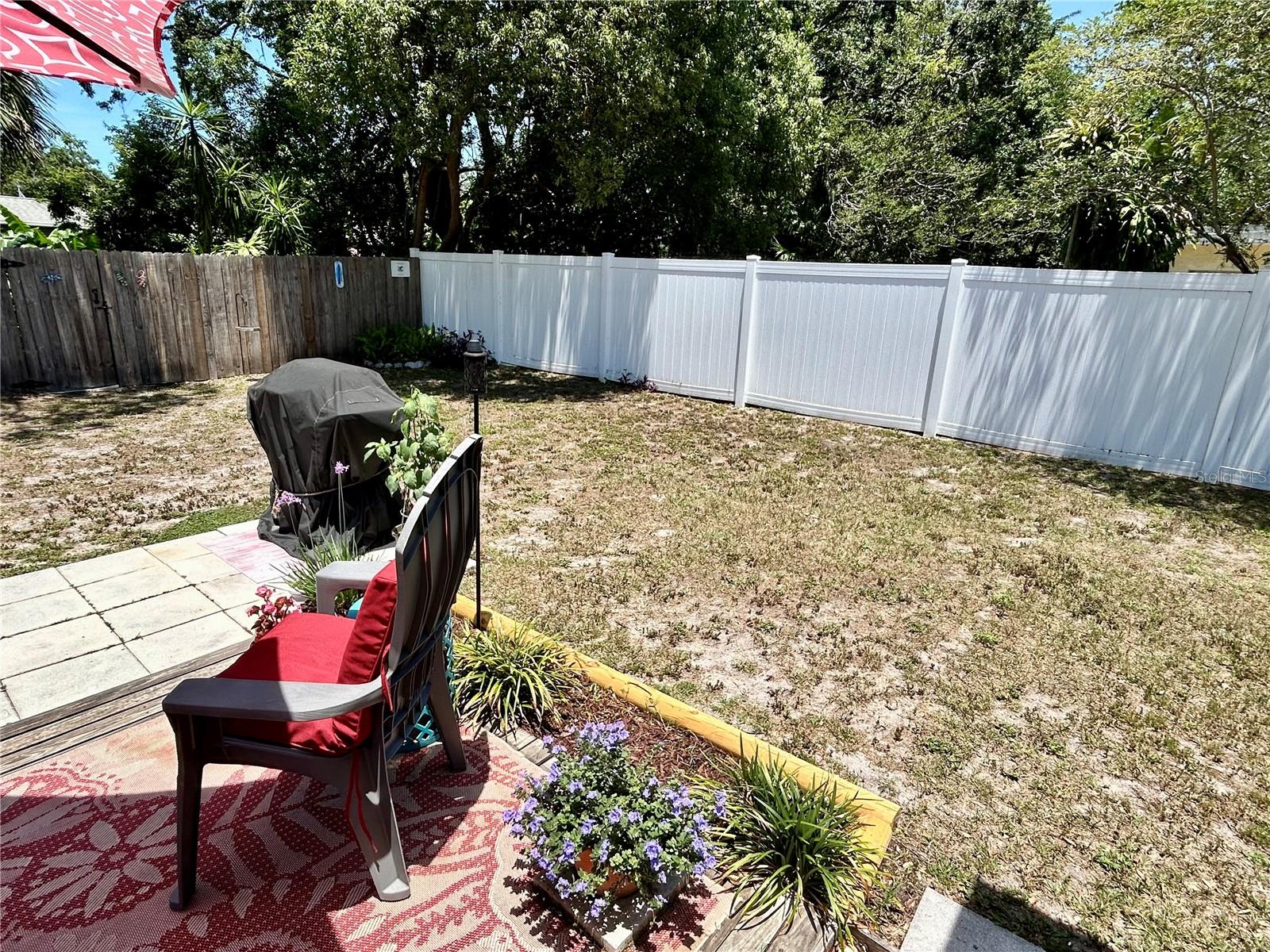 Fence has opening for private area