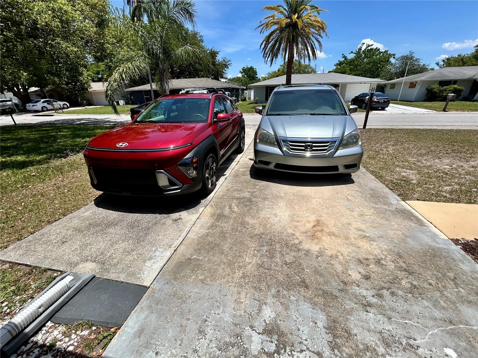 Extended driveway to park 2 cars