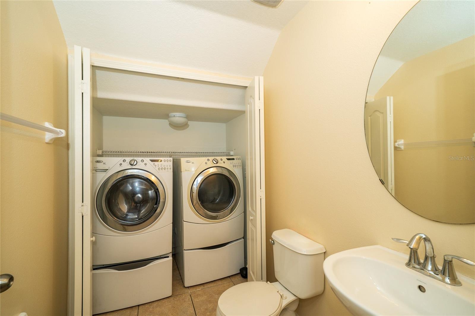 Half Bath with Laundry Closet