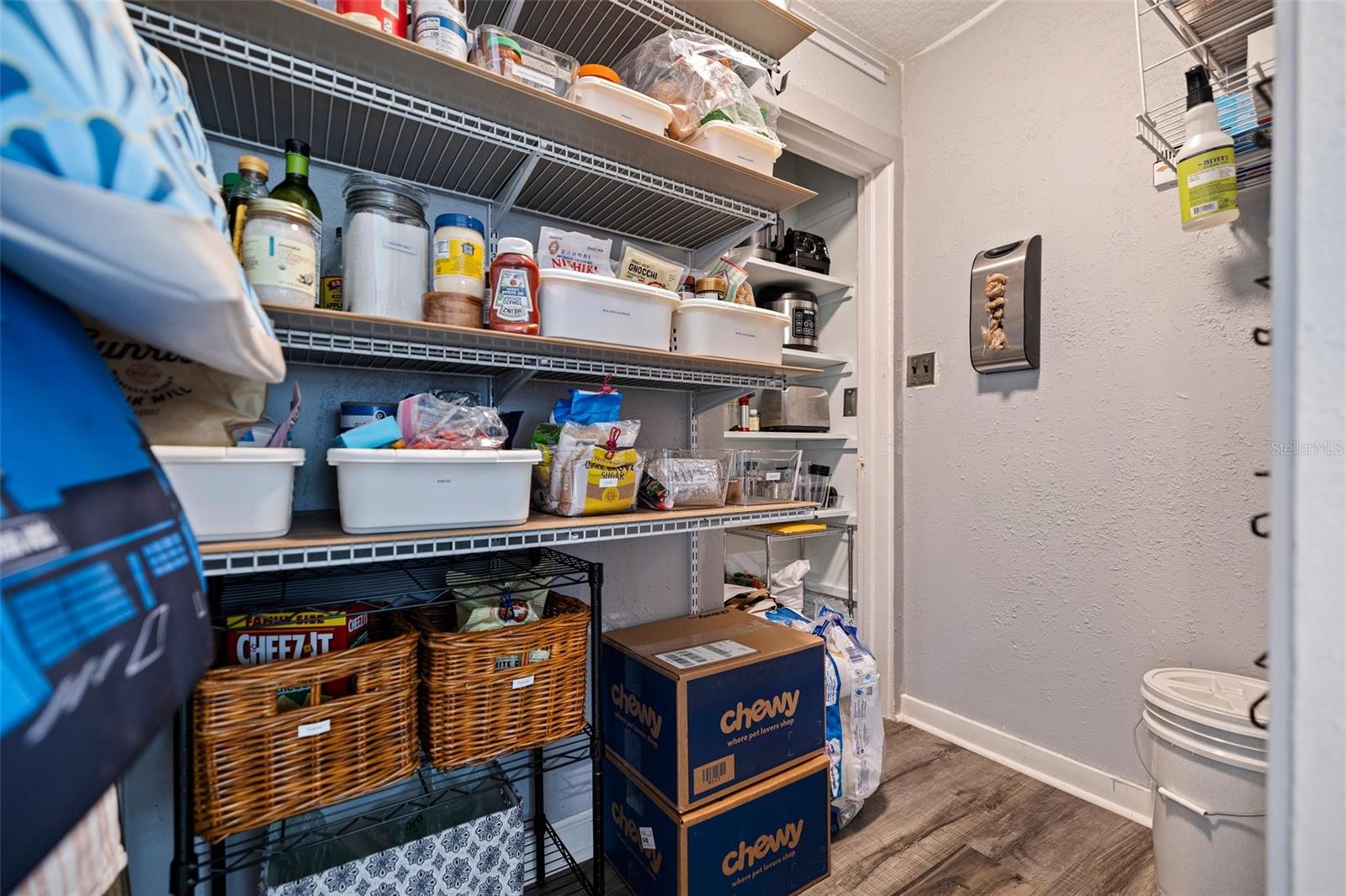 Plenty of storage space in this walk-in pantry