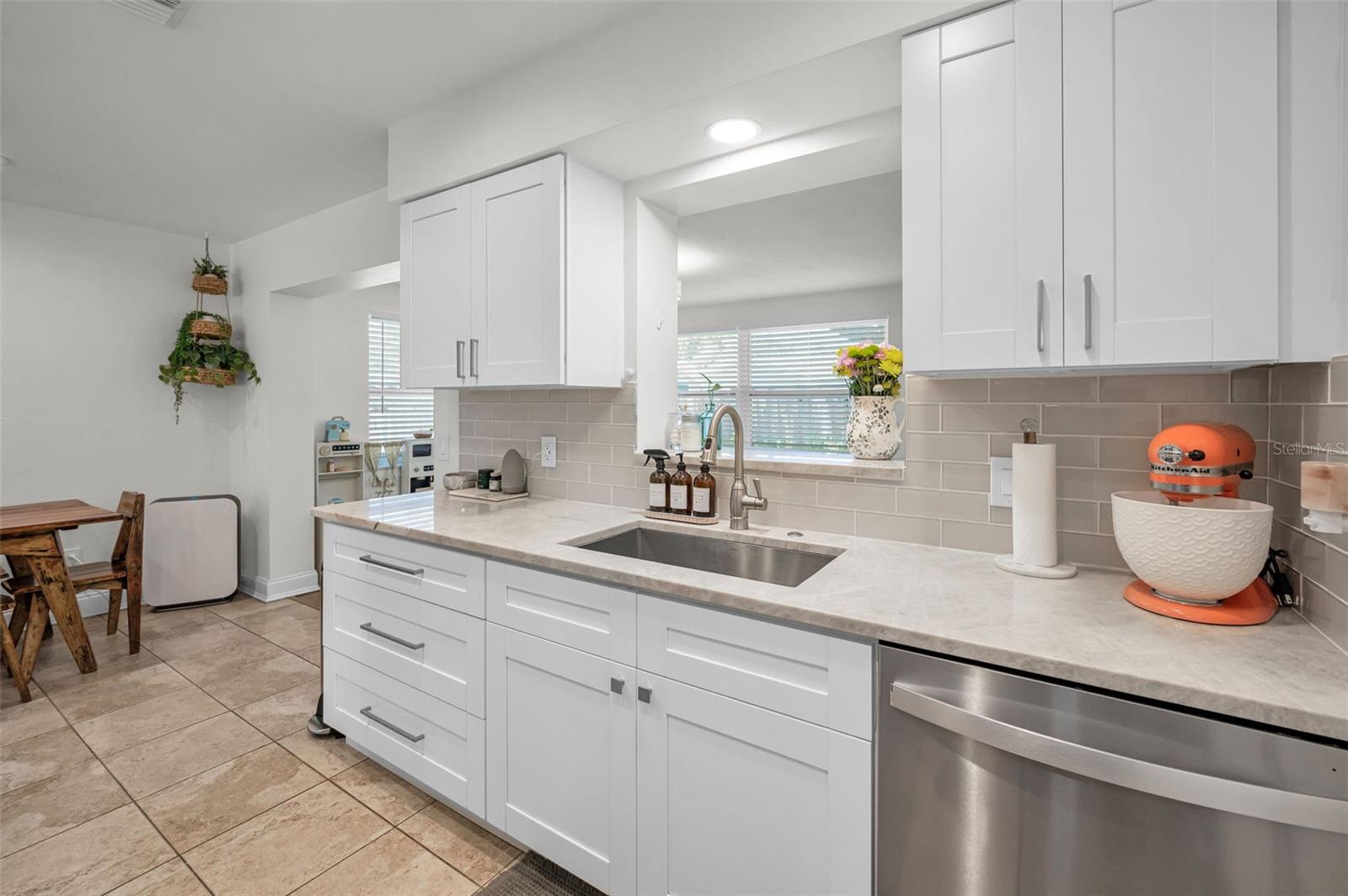 Kitchen with pass through to the Florida Room