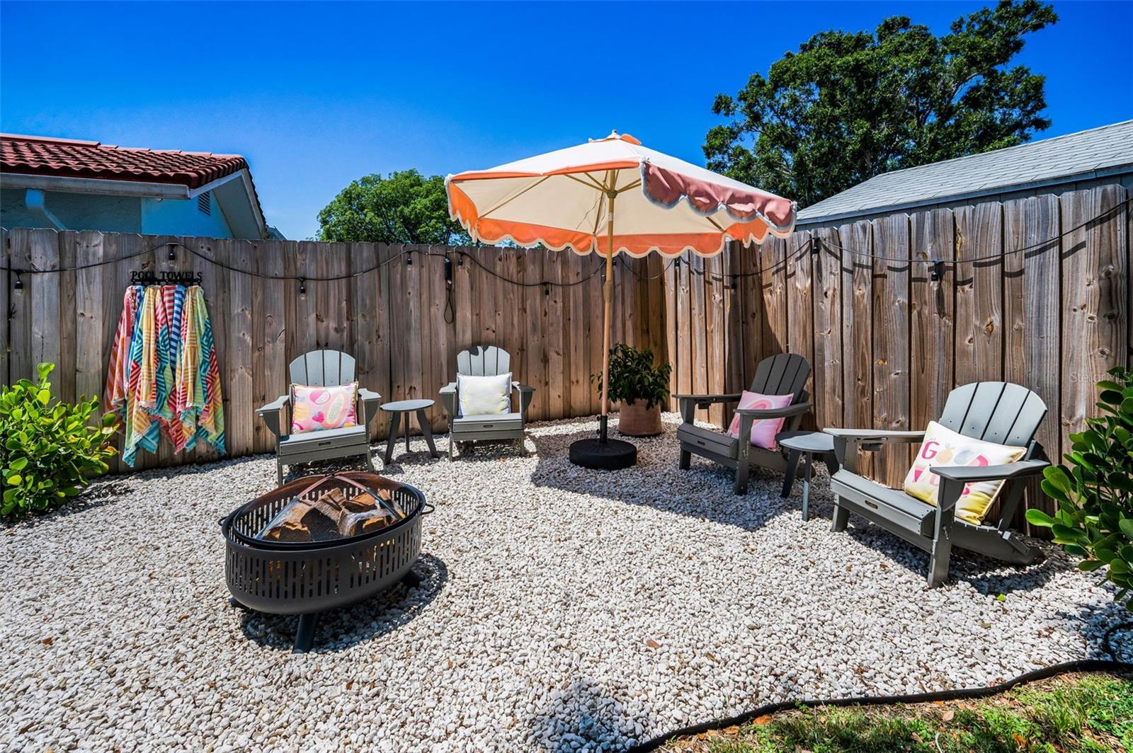 Enjoy evenings around the firepit!