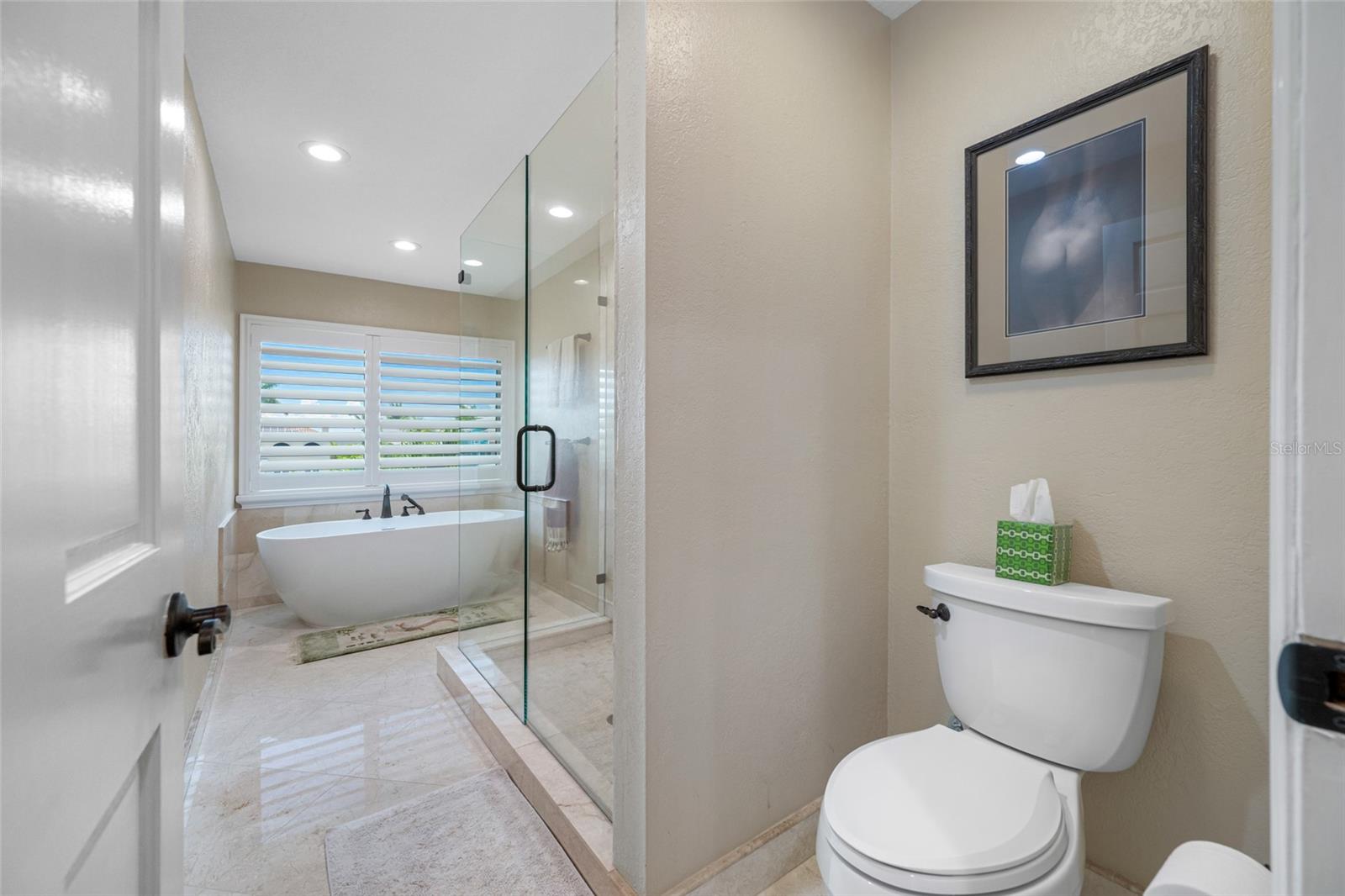 Master bath with separate shower