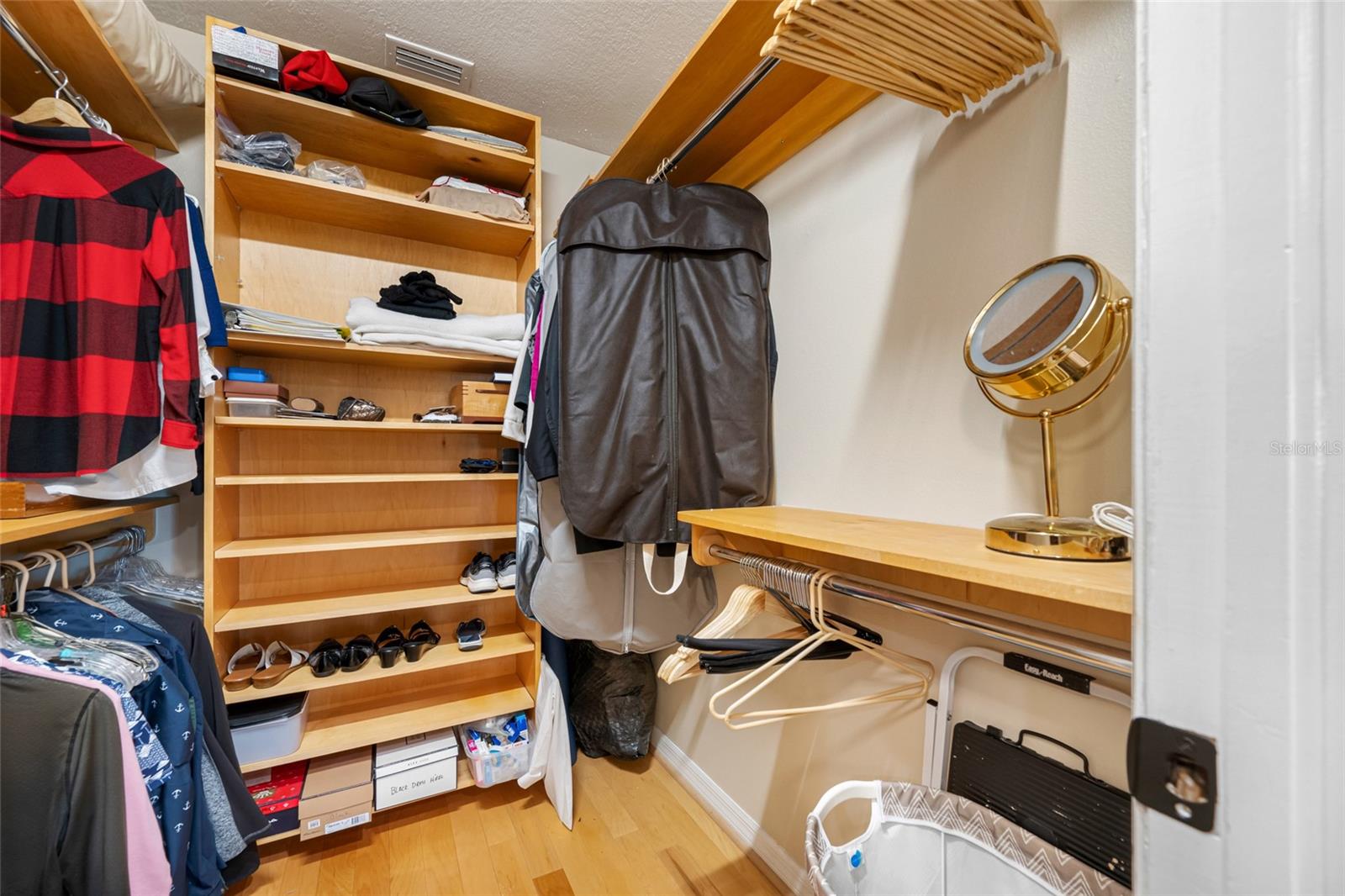 Master bedroom walk in closet