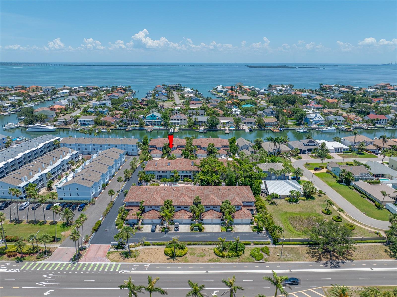 Aerial view to east