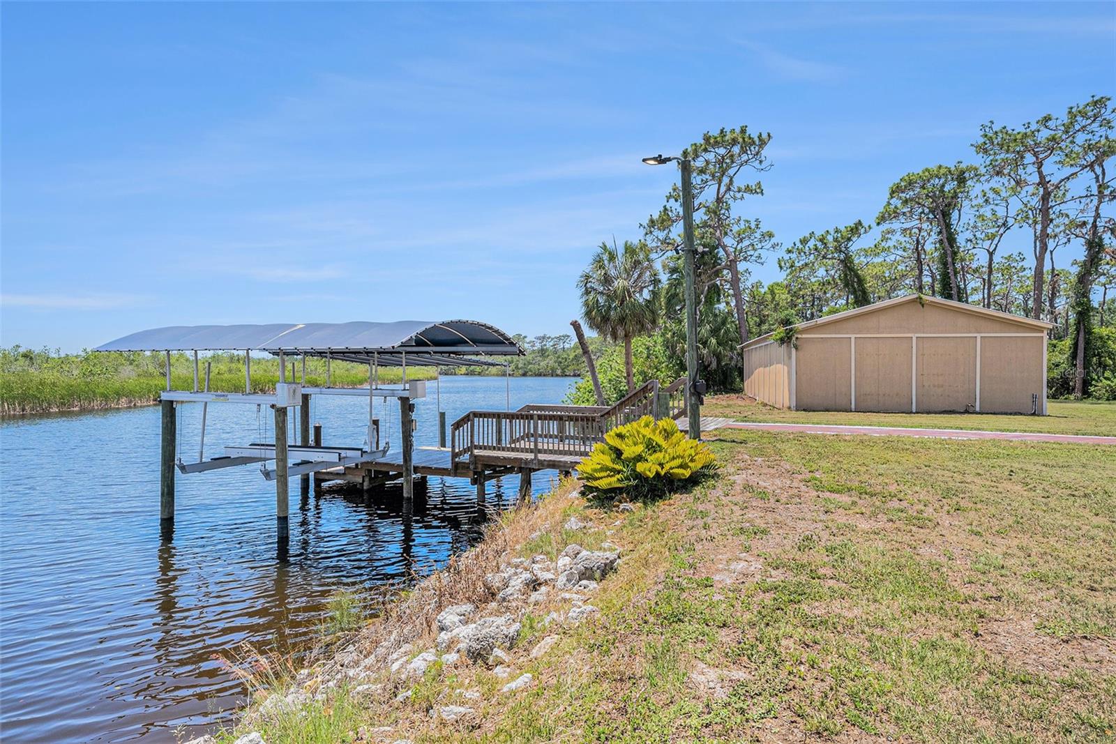 Boat dock and workshop