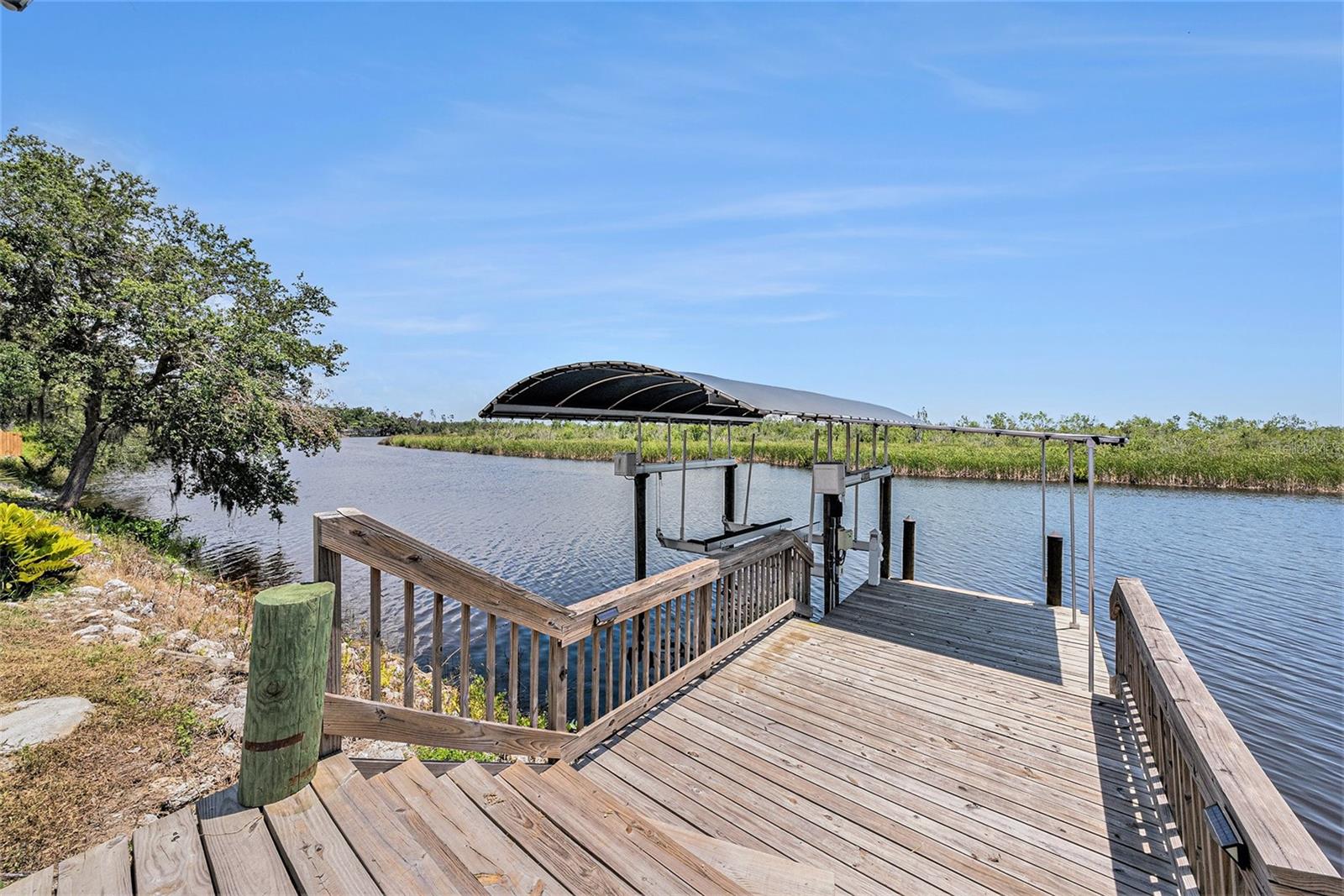 Boat dock and river