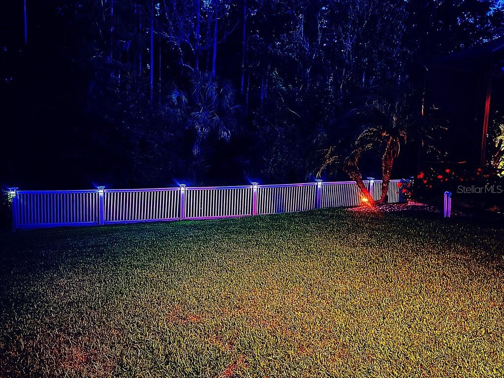 Fence outdoor lighting