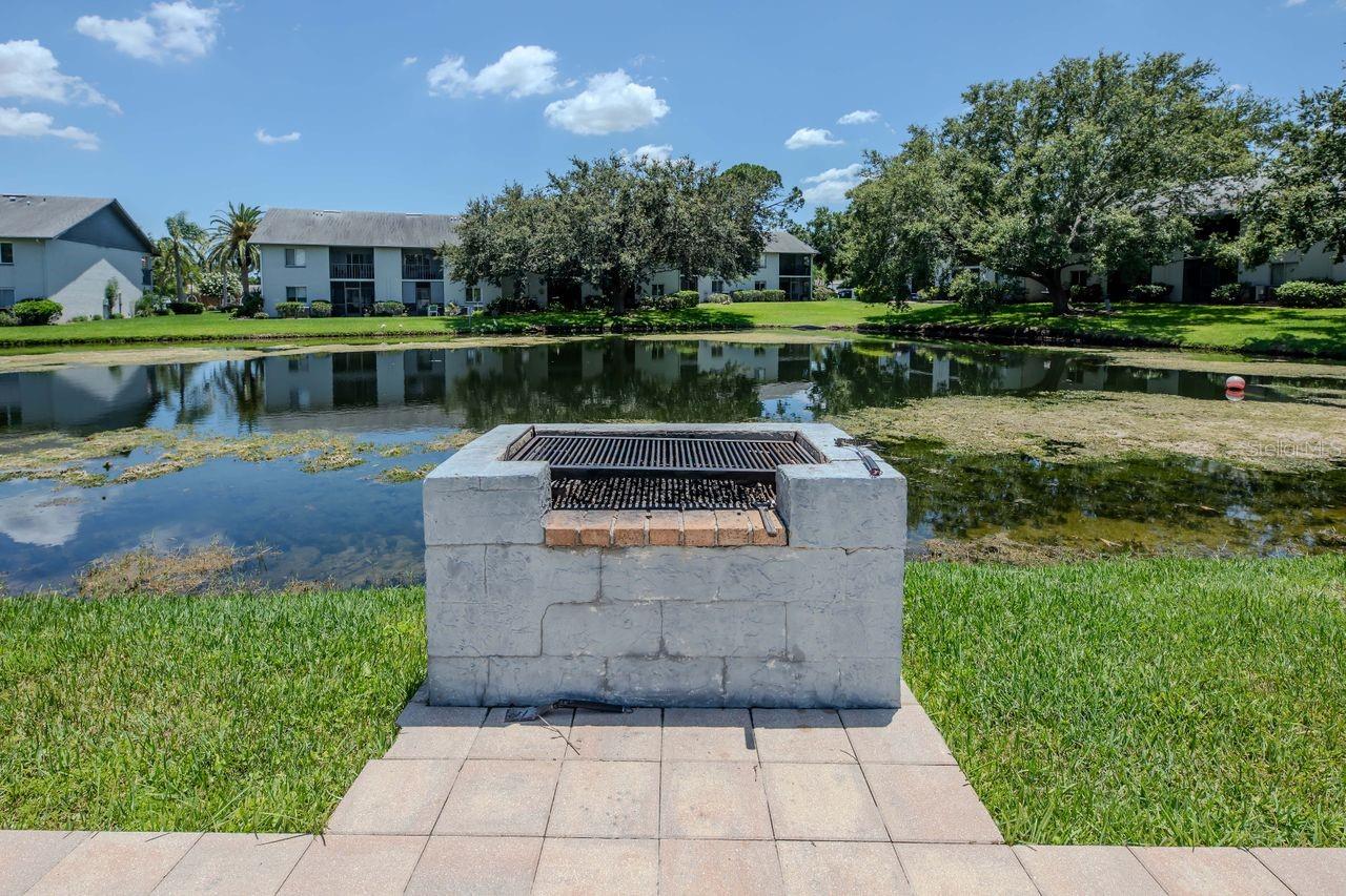 Clubhouse grilling area.