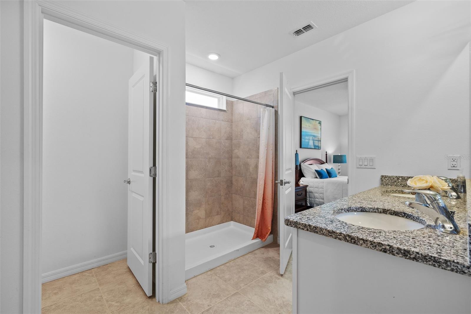 Private toilet room in ensuite bathroom