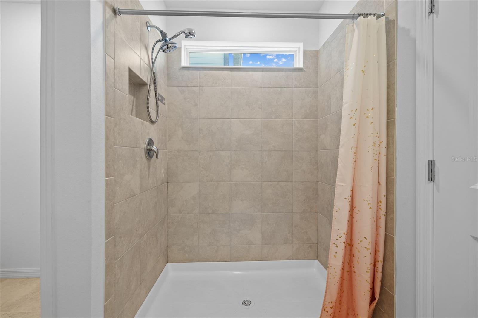 Wall-in shower in Primary ensuite bathroom