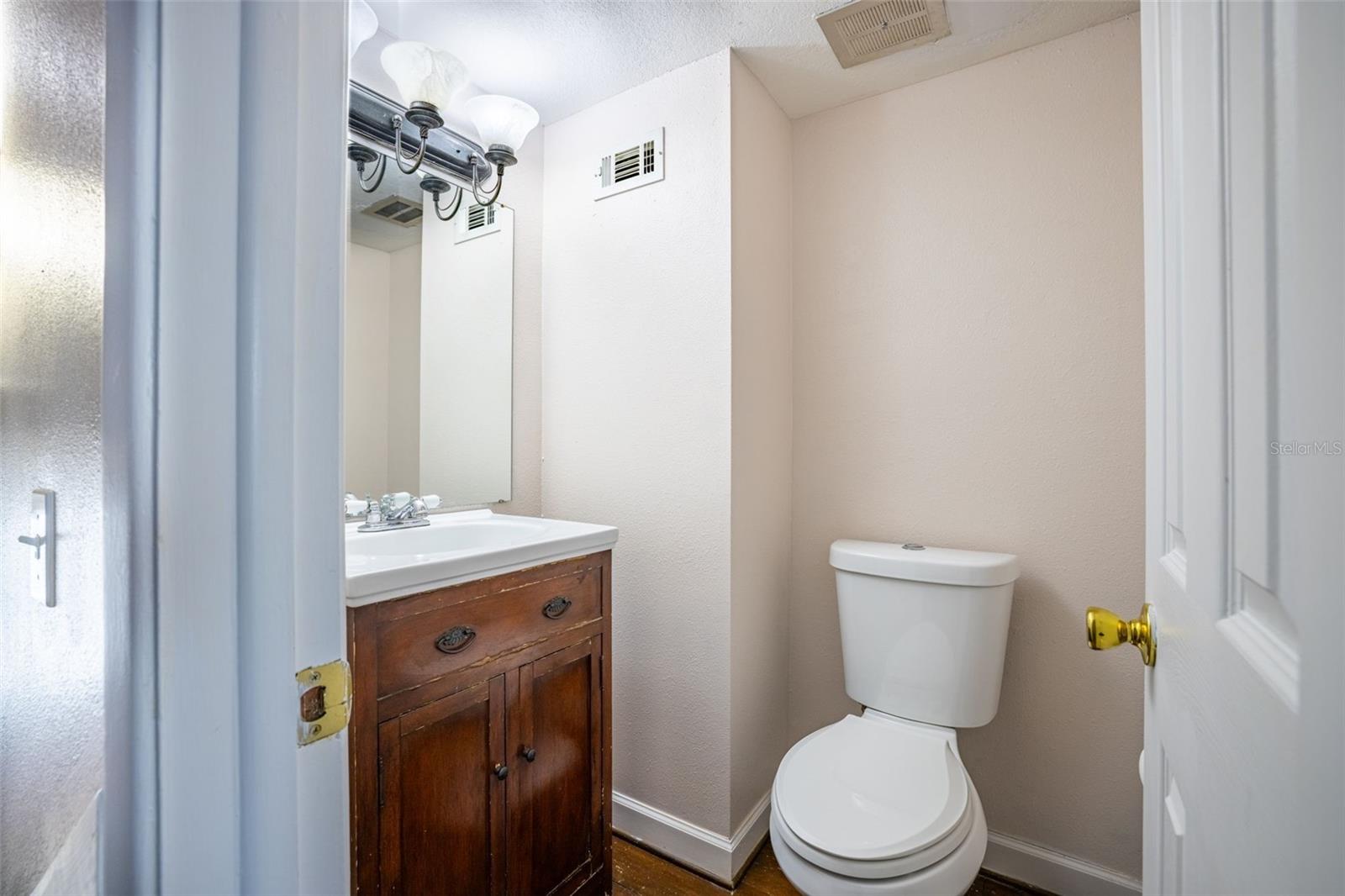 Powder Room on Living Room Level