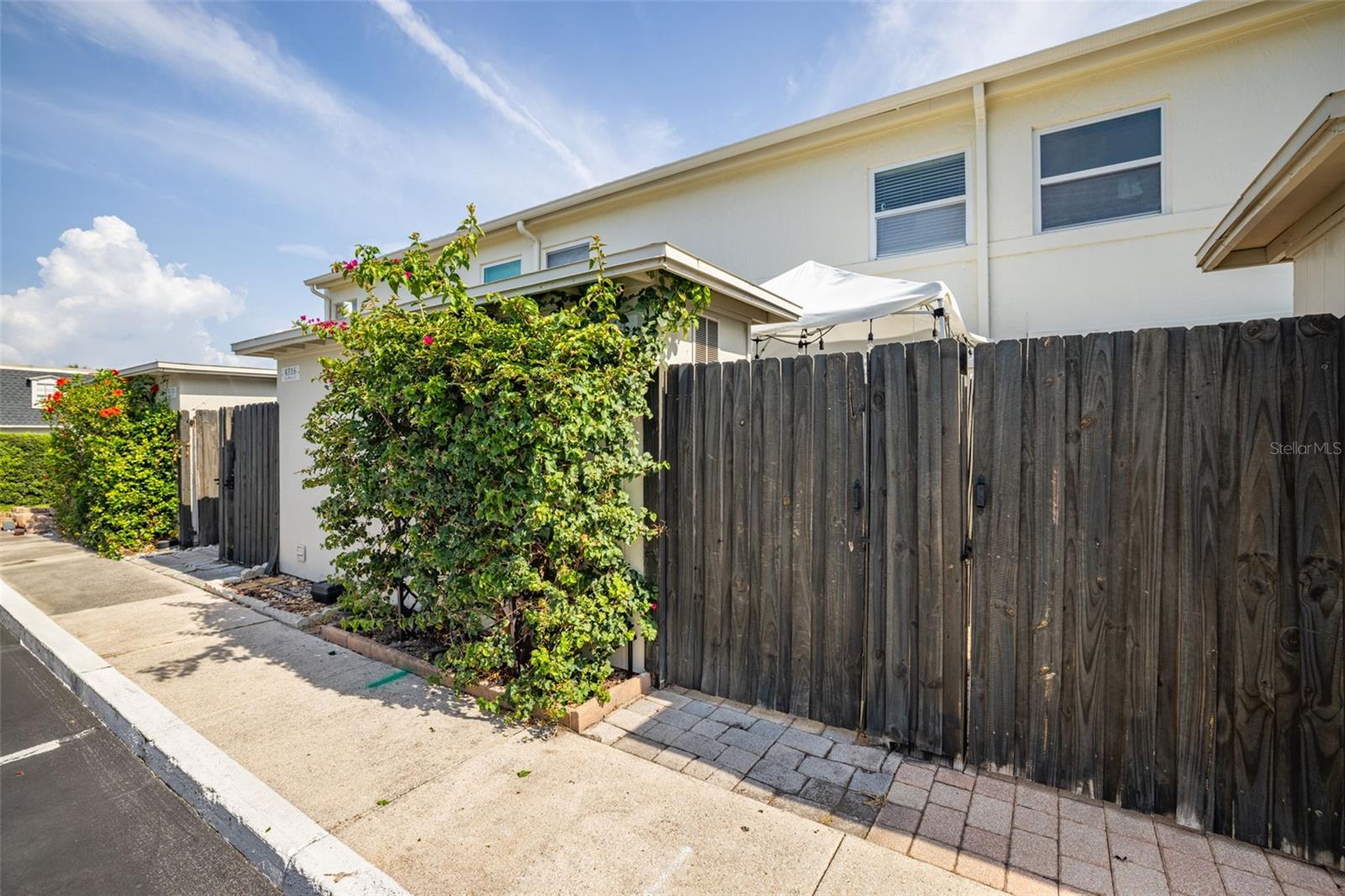 Back Entrance with reserved parking directly behind home.