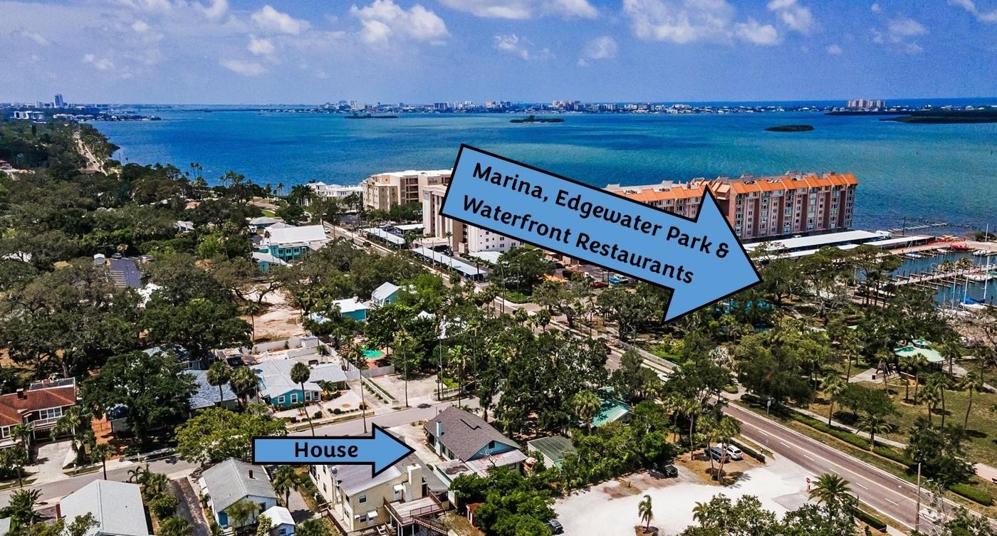 Gorgeous intracoastal waterway known as St Joseph Sound across the street from subject property.
