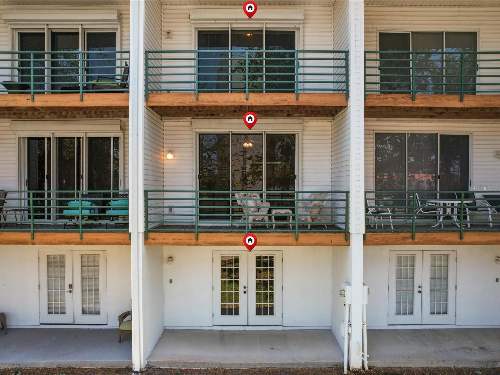 Back of unit looking at your private balconies