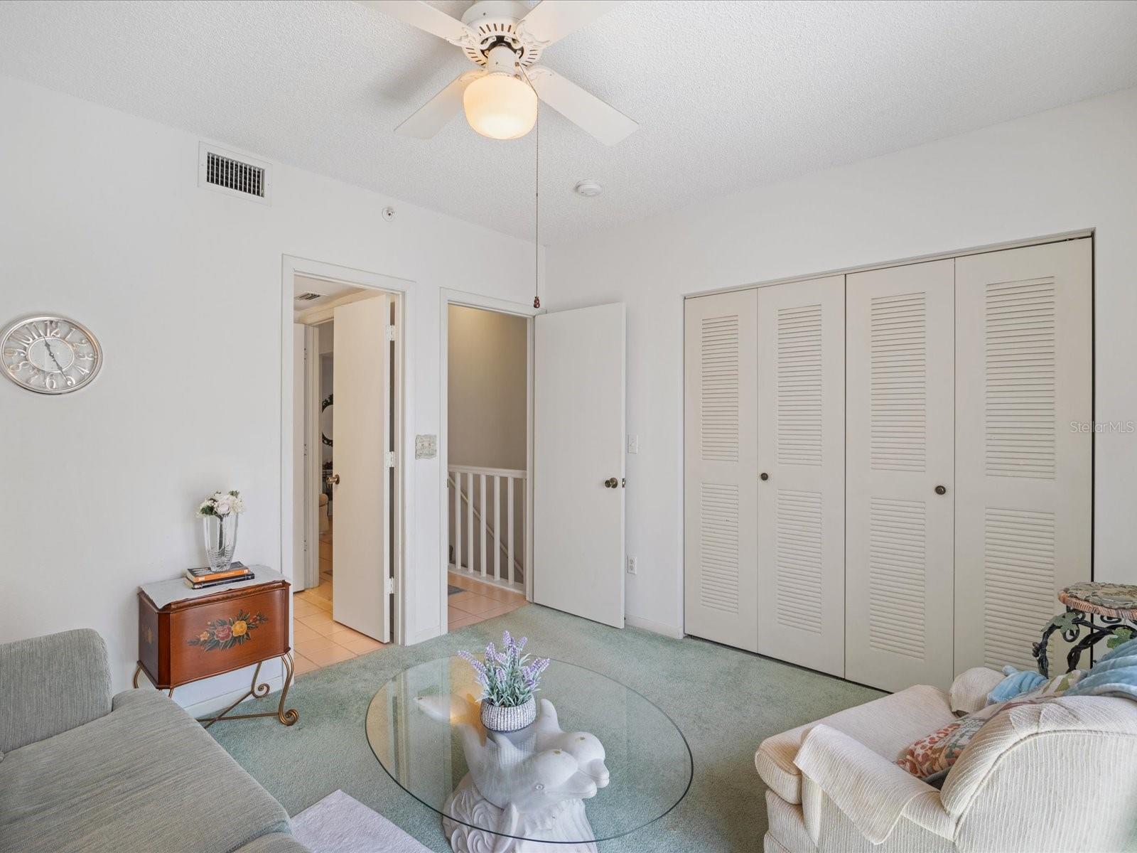 Second bedroom facing closet