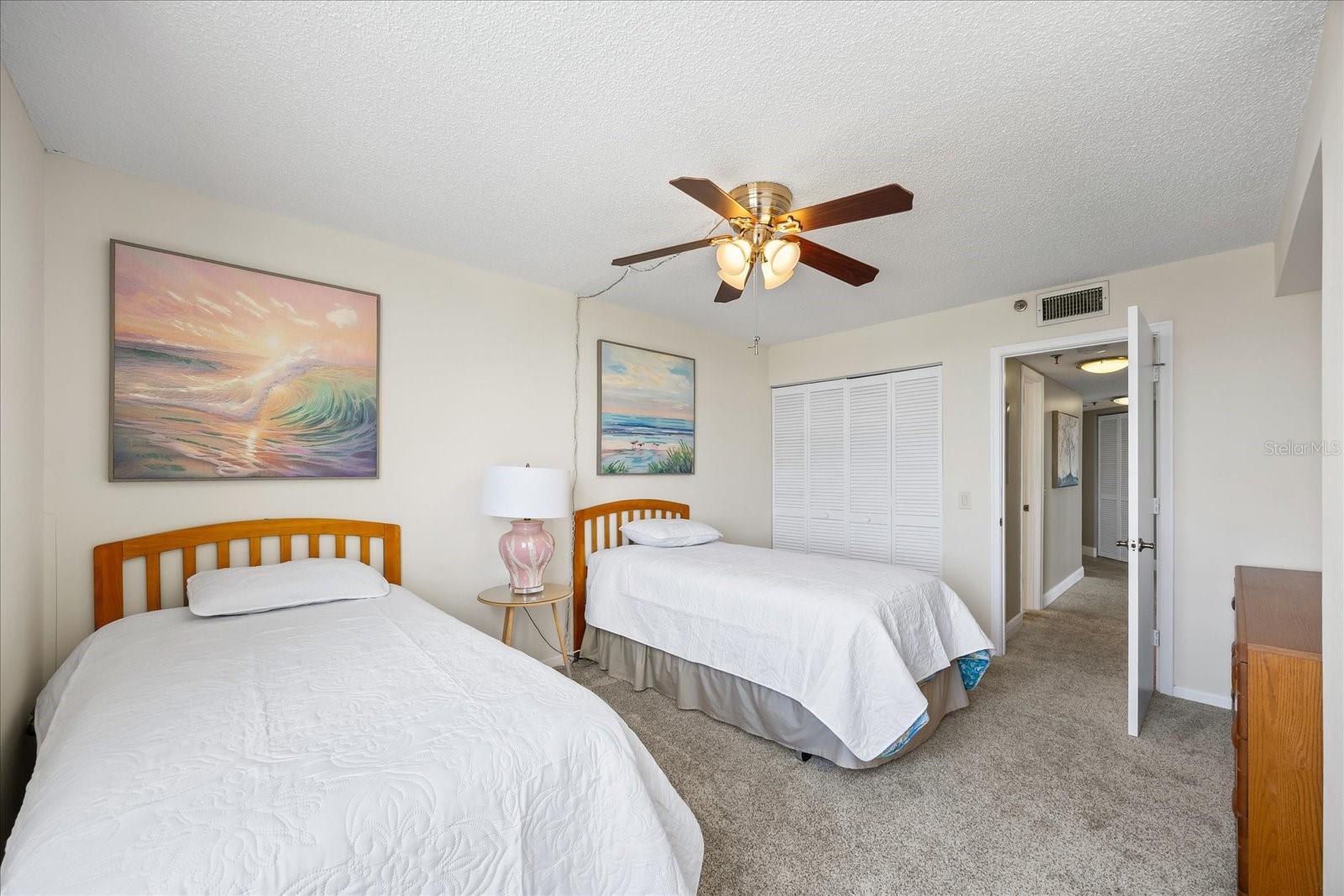 Guest bedroom with two twin beds
