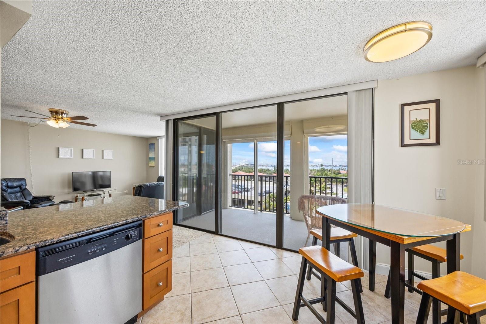 Kitchen space and views