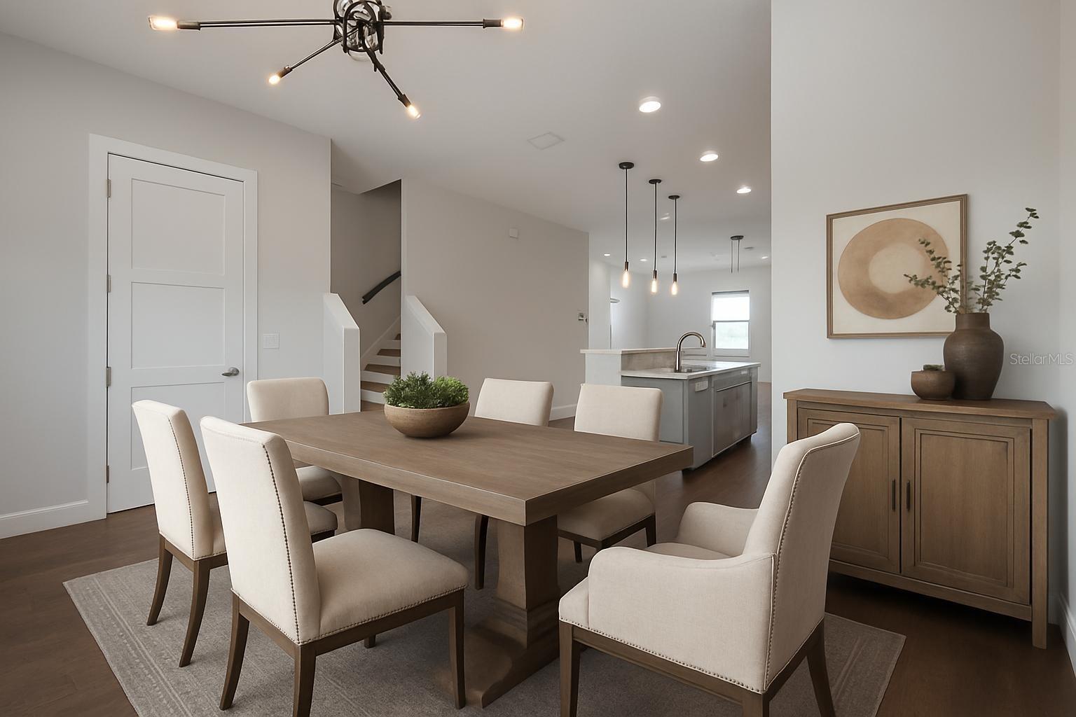 Virtual AI staging - dining room on 2nd level