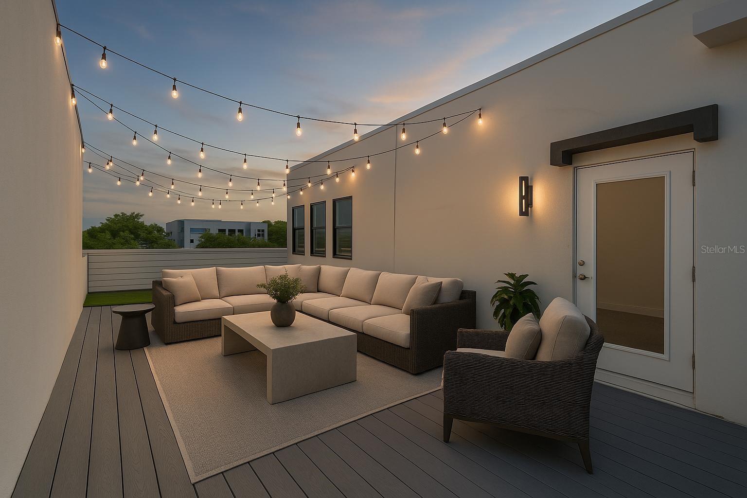 Rooftop terrace - Virtual AI staging