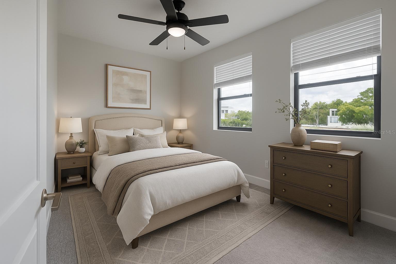 Virtual AI staging - 3rd level guest bedroom