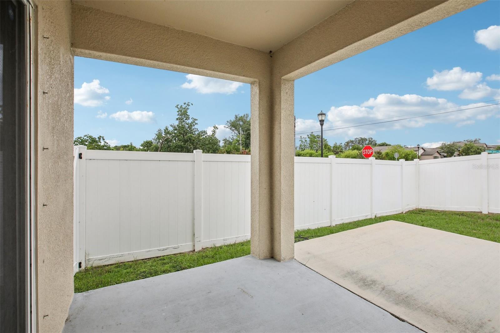 Extended concrete patio