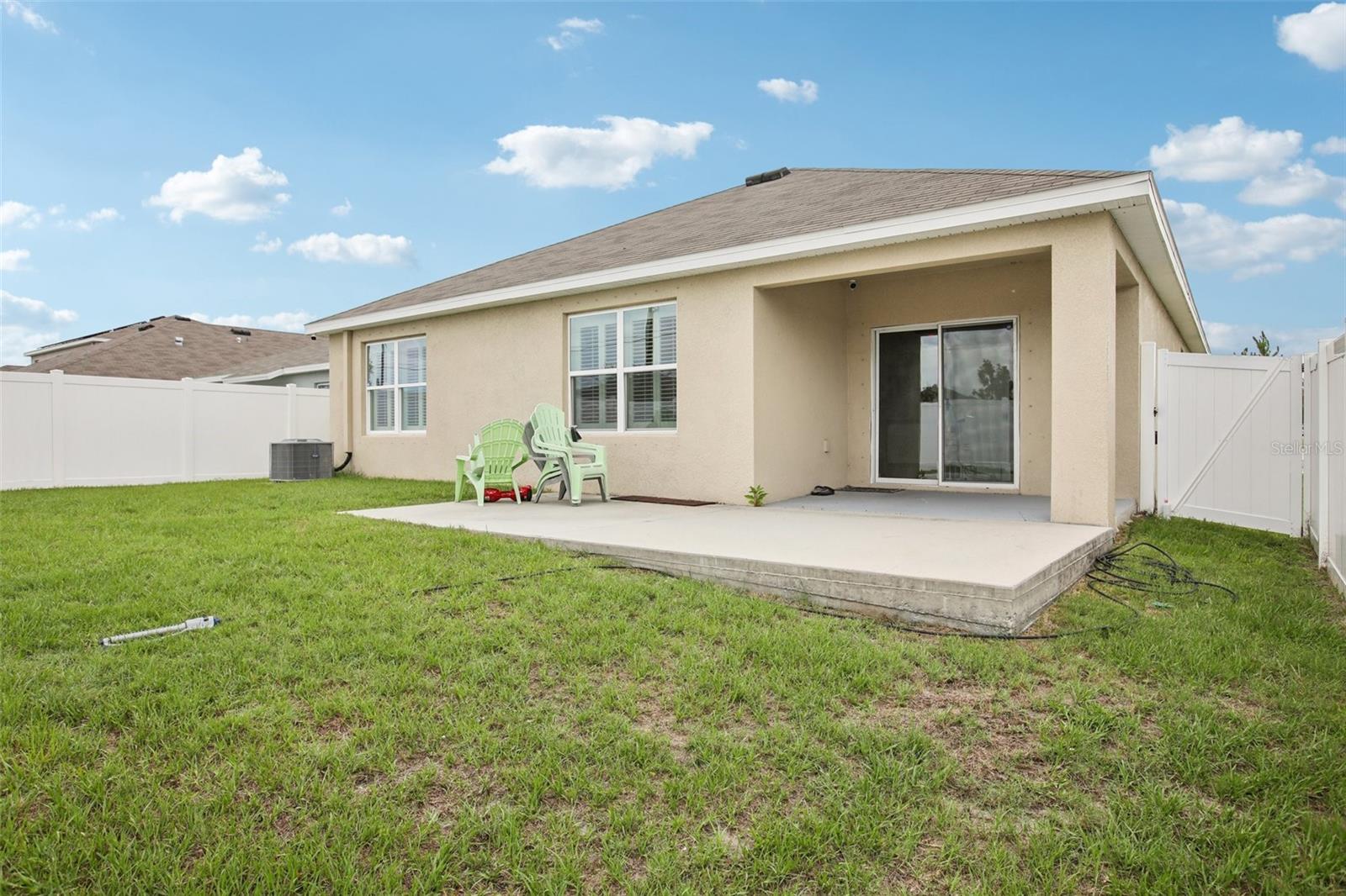 Extended concrete patio