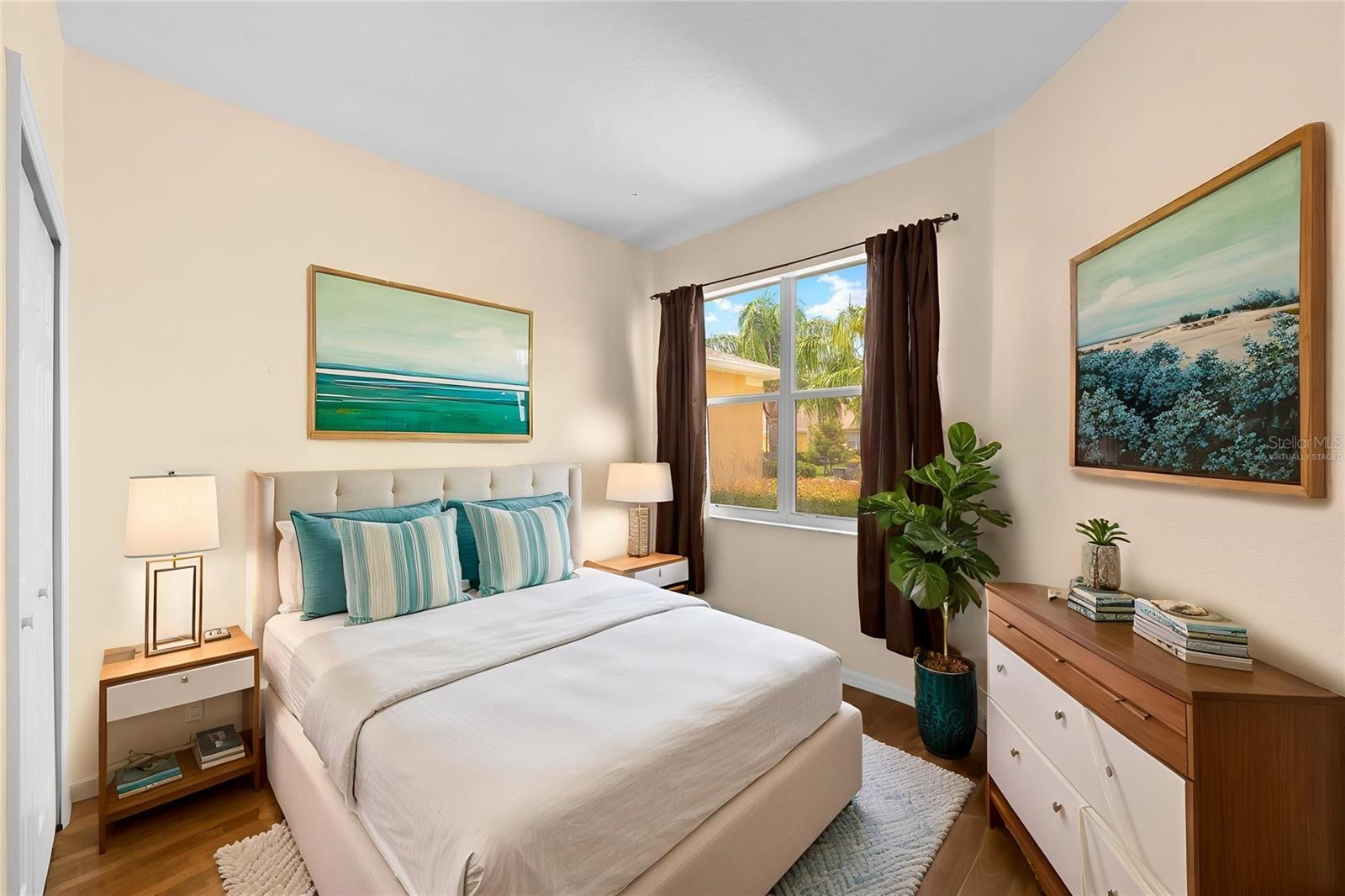 Virtually staged/ bedroom #2