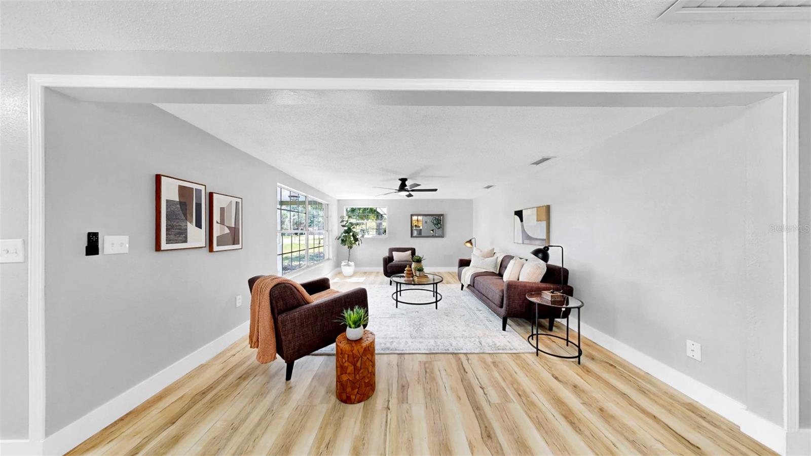 Living Room With Feature Wall