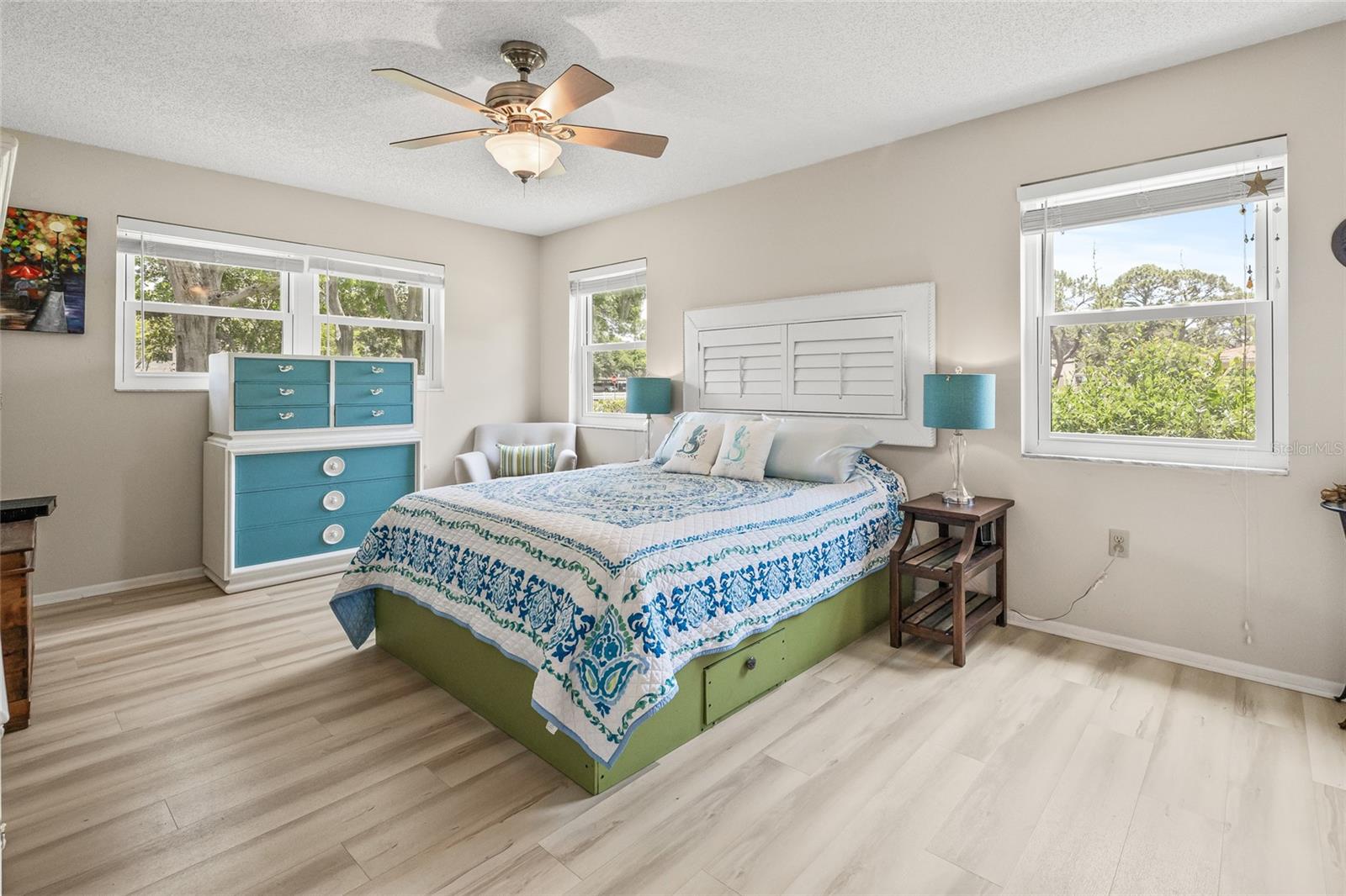 Primary Bedroom- space large enough for a king size bed.