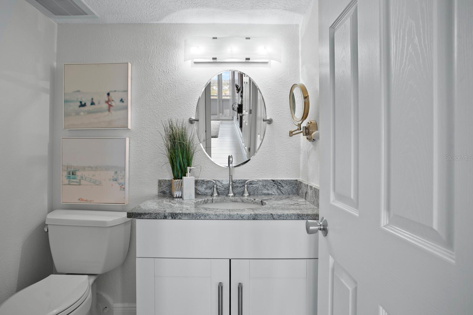 A bonus half-bath that’s perfect for guests or when you just don’t want to share.
