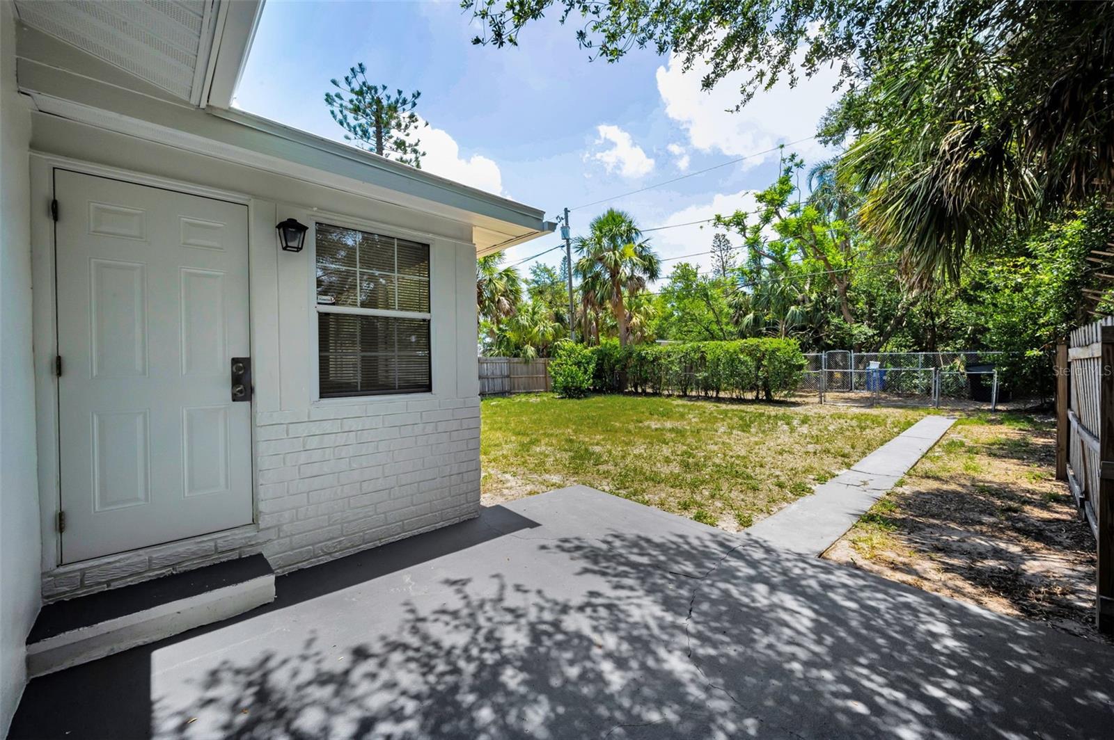 Backyard with alley access