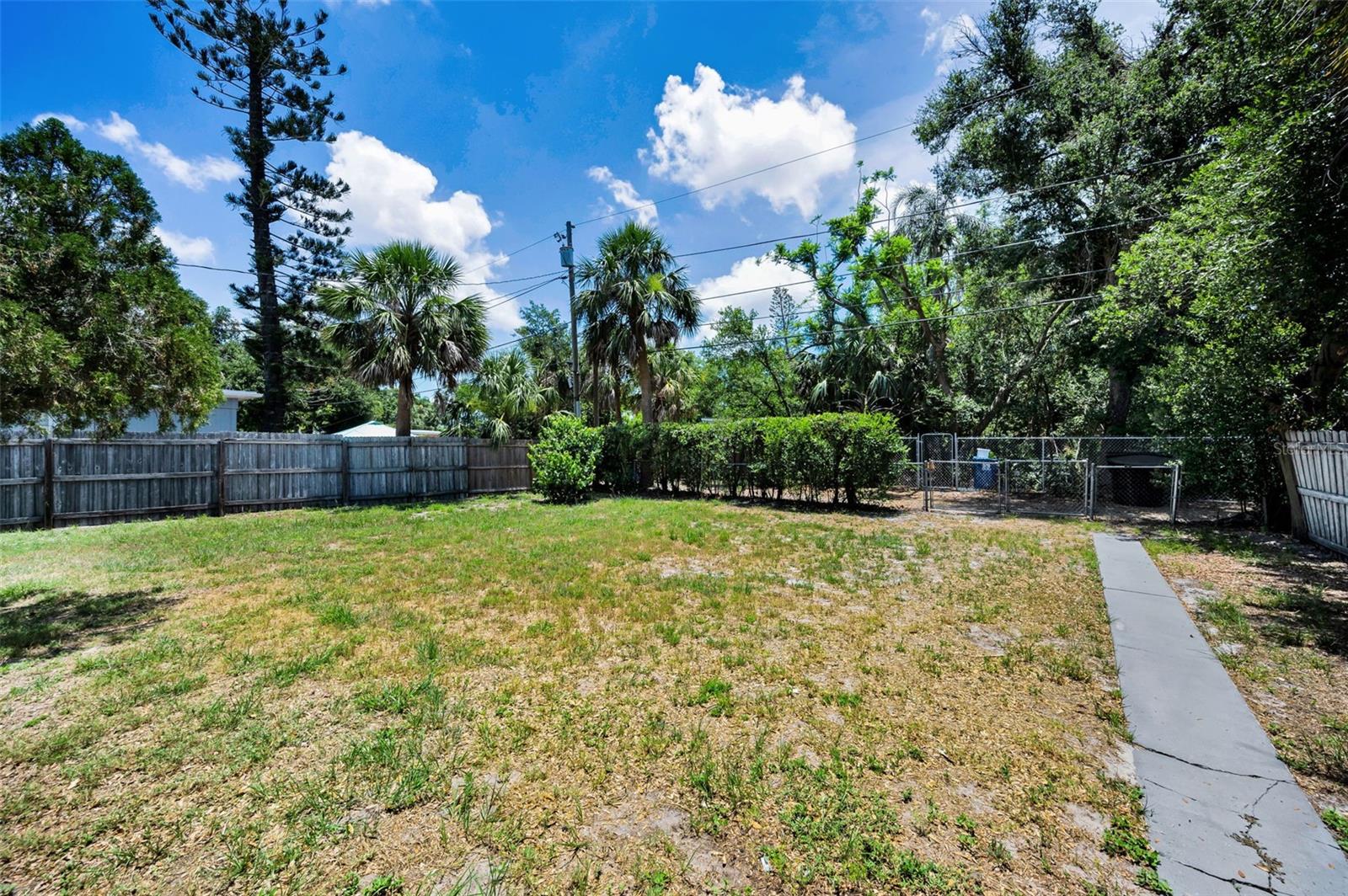 Backyard with alley access