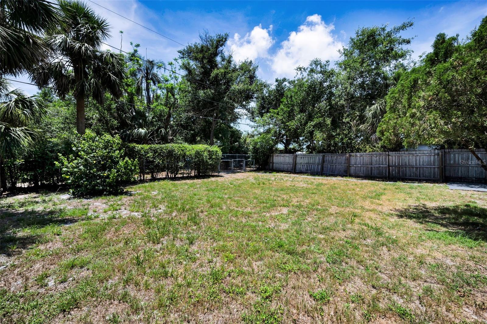 Backyard with alley access