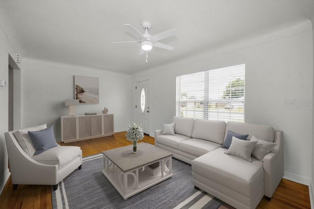 Virtually Staged Living room
