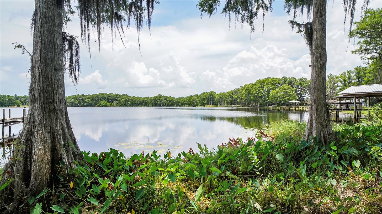 View of the lake and gate to access the lake from the property